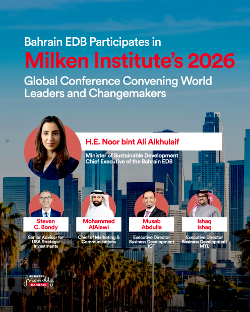 Bahrain EDB participates in Milken Institute’s 2026 Global Conference